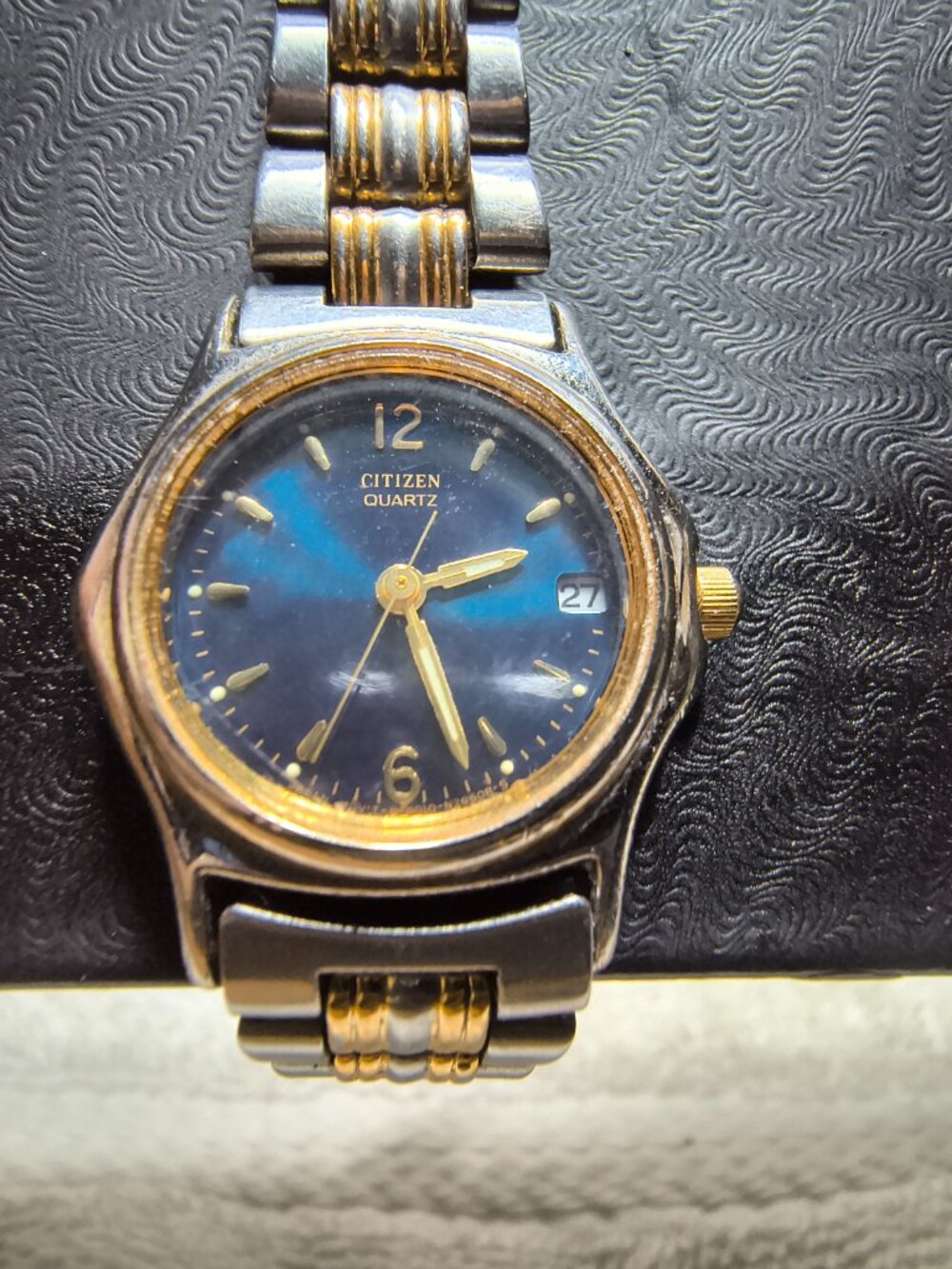 Citizen Quartz Watch Women 6010-S141932 Blue Dial Date Bracelet New Bat Video